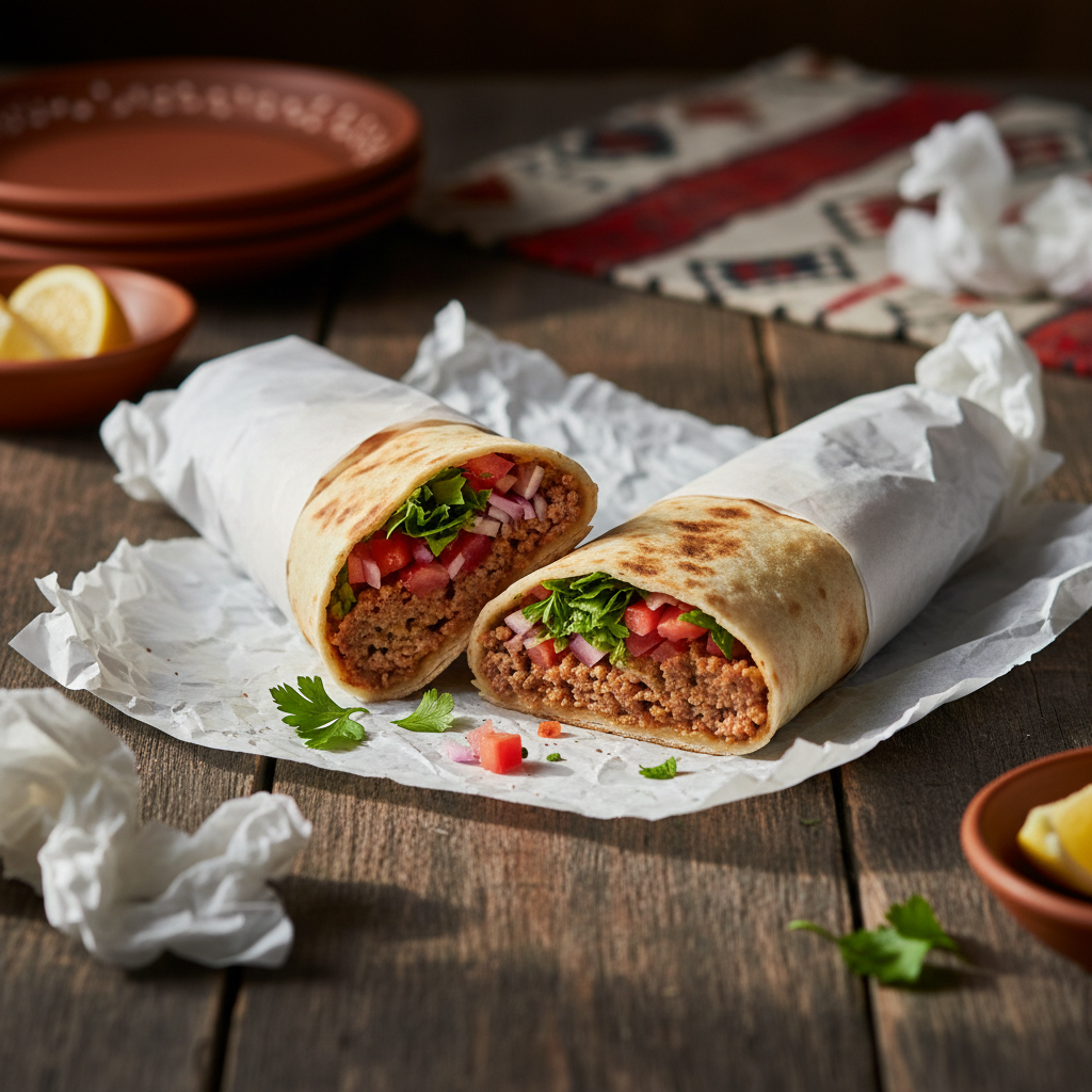 Türk. Pizza / Lahmacun mit Salat — Borsig Grill, Dönerladen in Dortmund