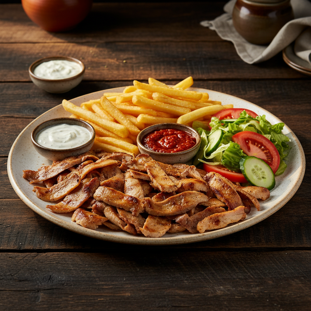 Döner Teller (Chicken) — Borsig Grill, Dönerladen in Dortmund