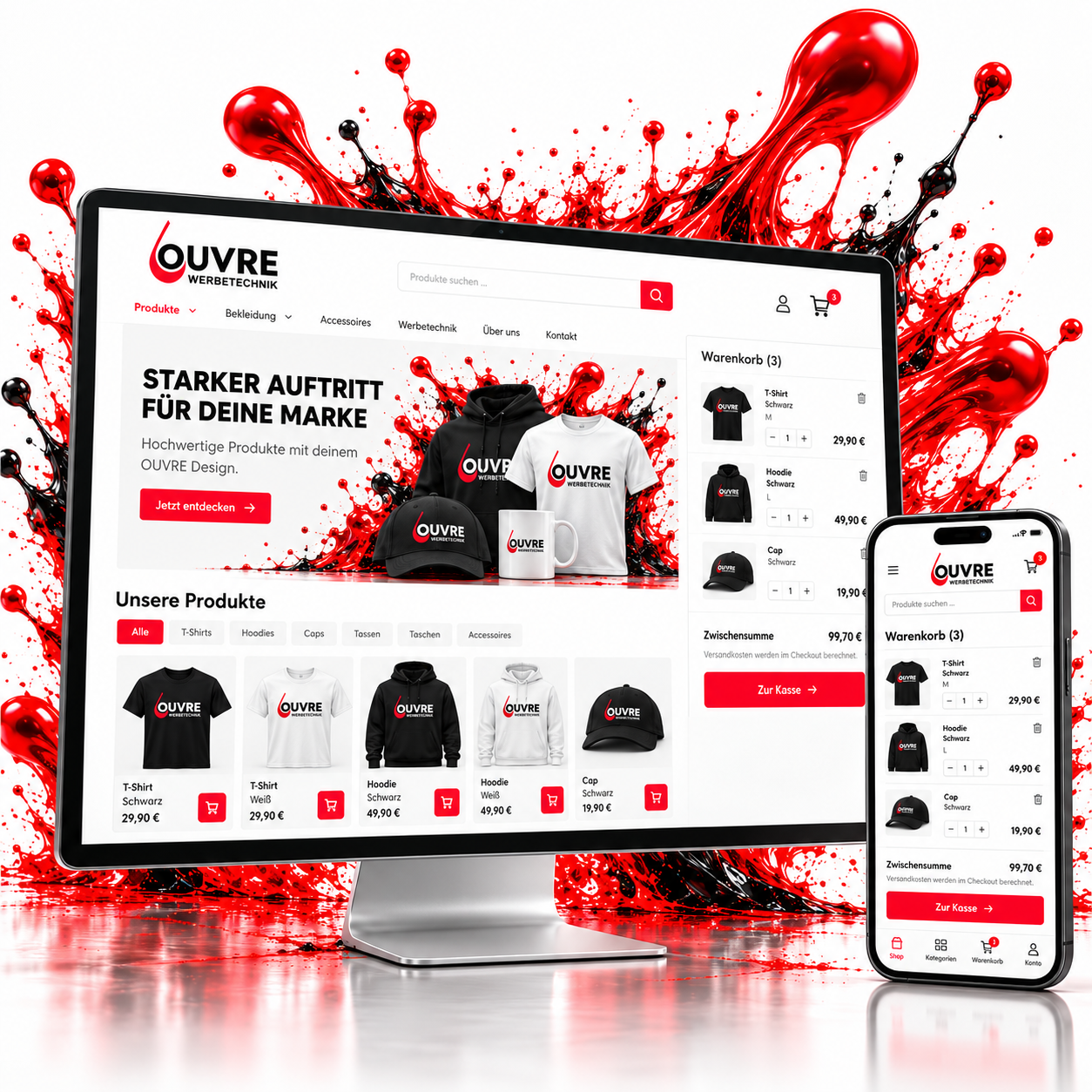 Onlineshop — Louvre Werbetechnik, Witten-Bommern