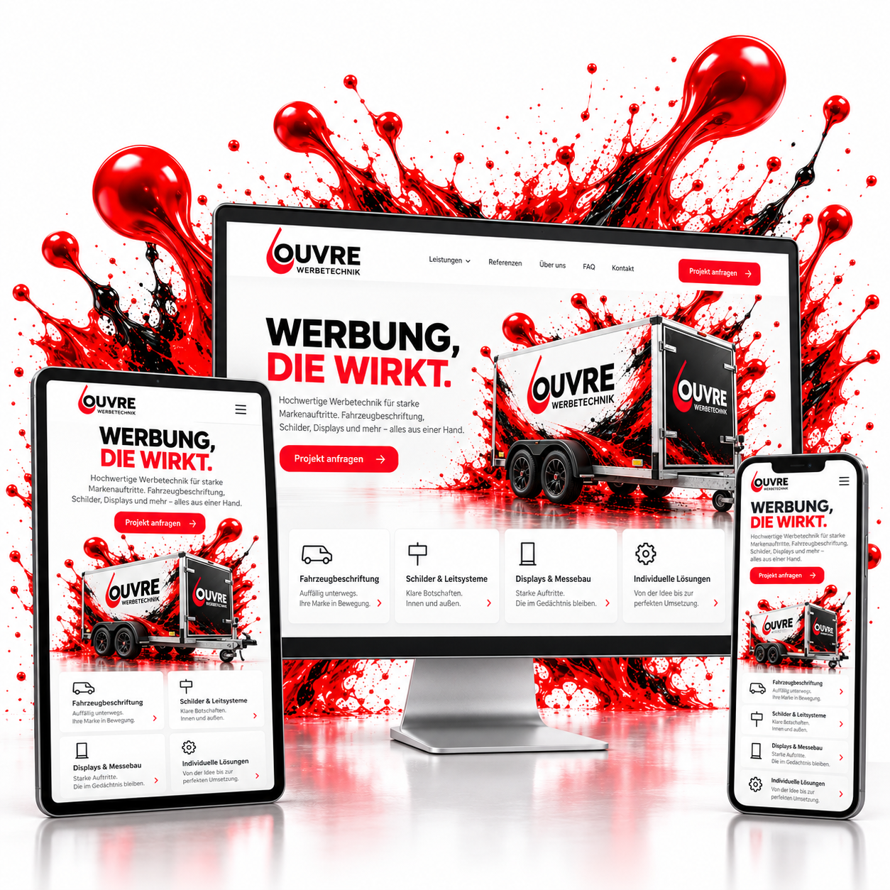 Responsive Webdesign — Louvre Werbetechnik, Witten-Bommern