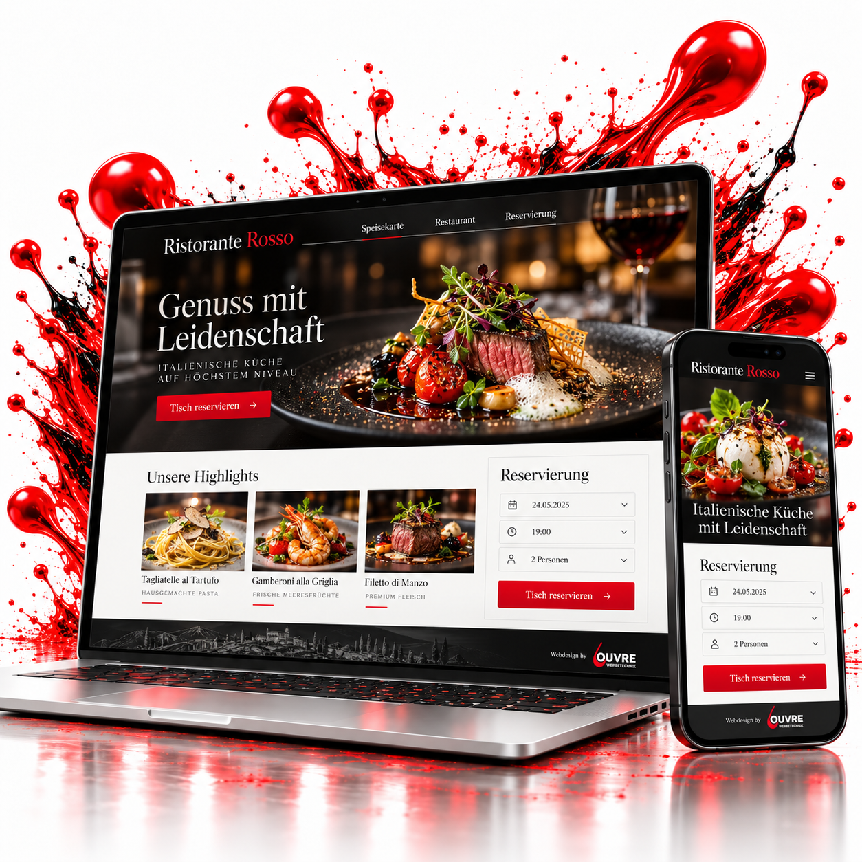 Restaurant-/Gastro-Webseite